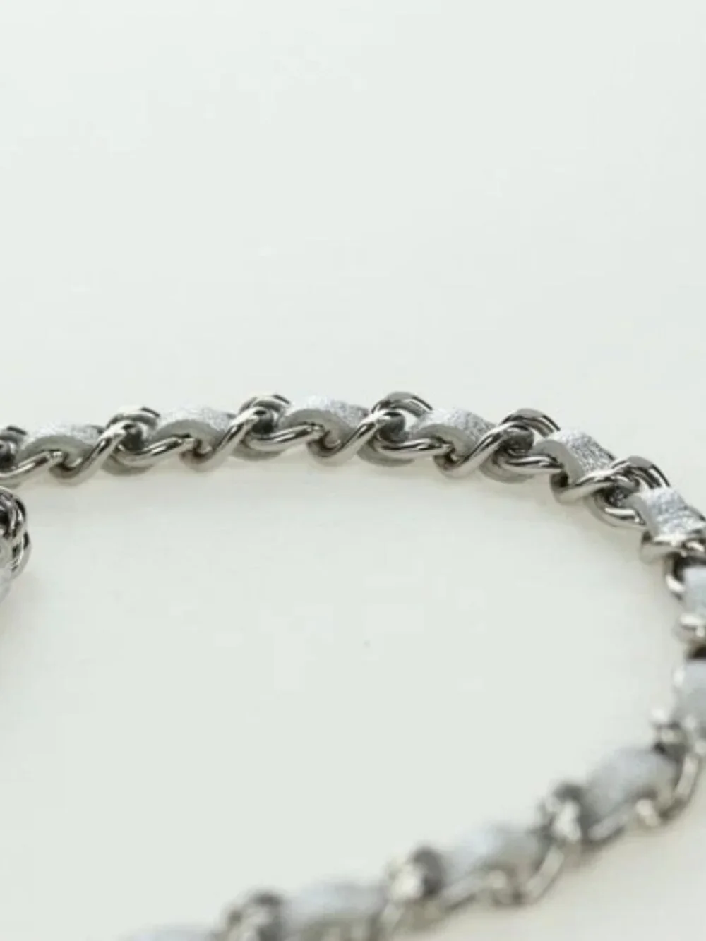 CHANEL Matelasse Chain Shoulder Pouch Lamb Skin Silver Gold CC Auth YKZ1332SAM